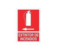 Señal de socorro Extintor de incendios con pictograma de flecha izquierda