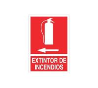 Señal de socorro Extintor de incendios con pictograma de flecha izquierda COFAN