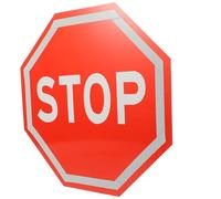 Señal de Stop Reflectante de Aluminio Octogonal para Tráfico | Rojo, Uso en Vehículos de Mantenimiento y Equipos de Seguridad, Alerta Conductores y Pasajeros Varios estilos