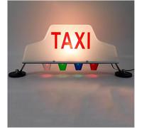 Señal de taxi LED, 5 luces LED para coche, color blanco y amarillo, 12 V, 21 W, montaje magnético
