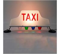 Señal De Taxi LED, Señal De Techo De Taxi con 4 Luces Auxiliares, Señal De Coche LED, Luz De Taxi, Base Sellada Magnética De Taxi Resistente Al Agua, Señales De Neón Beaupretty