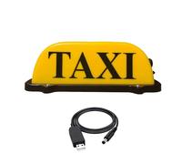 Señal de taxi, letrero iluminado para techo de taxi, iluminación impermeable sellada con base magnética, luz amarilla para taxi (versión de carga USB)