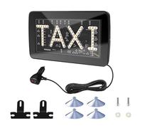 Señal de taxi - Señal de viaje compartido de 12 V, lámpara LED de alto brillo, pantalla antideslizante, indicador de para parabrisas, salpicadero, cochera, conductor compartido