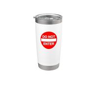 Señal de tráfico de no entrar Vaso térmico de acero inoxidable de doble pared