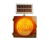 Señal de tráfico, semáforo Solar: señal de Advertencia LED Intermitente con Panel Solar, lámpara de Emergencia Impermeable para Seguridad Vial, intersecciones, Curvas y Puentes (Amarillo, 40