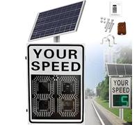 Señal de velocidad LED con energía solar para seguridad vial y conciencia del tráfico