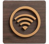 Señal De Wi-fi para Negocios: Placa Acrílica con Recordatorio Y Logotipo, Advertencia De Red Inalámbrica para Cafeterías, Restaurantes Y Oficinas, Elegante Señalización para Comercios Públicos.