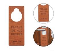 Señal decorativa para puerta de sala de reuniones con texto en inglés "Do Not Disturb Please Knock"