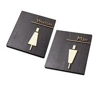 Señal del baño, Bathroom Door Sign Decor for Offices, Businesses, and Restaurants, Easy To Mount