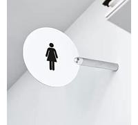 Señal del baño, Men and Women 6 Inch Round Double Sided Bathroom Door Signs, for Offices, Businesses,