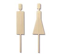 Señal del baño, Toilets Sign for Business Home Office and Restaurants, 2 Pieces