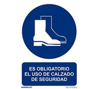 Señal Es Obligatorio El Uso De Calzado De Seguridad PVC Glasspack 0,7mm 30x40 cm con CTE, RIPCI | NORMALUZ - RD21024