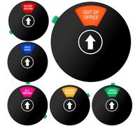Señal giratoria para puerta de oficina, 6 opciones, señal de privacidad con texto en inglés "Do Not Disturb/Come in Welcome/Out of Office/In a Meeting/Back Soon/Working Remotely para oficinas, 15.2 cm