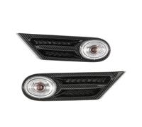 Señal Giro Coche Luz LED Señal Giro para Guardabarros Marcador Lateral OEM 63137260202 63137260201 para Mini para Cooper R56 R57 R58 R59 2011-2015 2016 2017 Intermitentes Laterales(Carbon Clear)