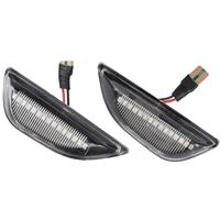 Señal Giro Coche Para Opel Para Mokka X 2012 2013 2014 2015 2016 Led Indicador Lateral Ámbar Dinámico Luz Señal Giro Para Lámpara Marcadora Guardabarros Intermitentes Dinamicos(2PIECES Dynamic Crystal