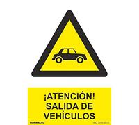 Señal industrial ¡Atención! Salida de Vehículos SEKURECO