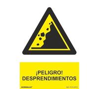 Señal industrial con tintas UV ¡Peligro! Desprendimientos SEKURECO