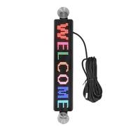Señal LED de 12x72 Colores, Control por aplicación Bluetooth, Pantalla alimentada por USB DC5V para decoración de Pared de Ventana Trasera de Coche, 230x50mm