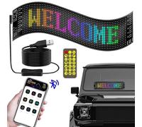 Señal LED de Desplazamiento Programable, Flexo Letrero Luminoso Bluetooth USB Control de App Señal Luminosa LED Programable Flexible para Fiesta, Coche, Bar, Control de Aplicación (92 * 374 mm)