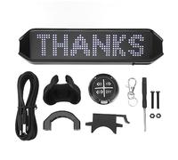 Señal LED Mtlavishness BT, señal de pantalla LED de control de aplicación, señales de giro de bicicleta programables de 4 modos con pantalla LED de color de 12x48 puntos, vista