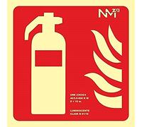 Señal Luminiscente Extintor CTE Clase A PVC 1mm 42x42cm con CTE, RIPCI y Apto para la Nueva Legislación - A03401 | NORMALUZ