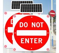 Señal luminosa LED solar intermitente de 24''/30'' DO NOT ENTER