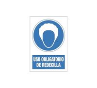 Señal magnética, señalización imantada de obligacion. Cartel de Uso obligatorio de redecilla