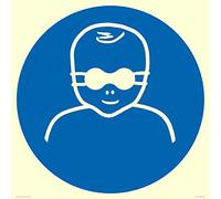 Señal Obligatoria: Protege los ojos de los bebés con protección ocular opaca - 600 x 600 mm - S60