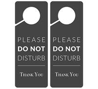 Señal para colgar puerta con texto en inglés Do Not Disturb, 2 unidades (impreso en ambos lados), 9,3 pies x 3,5 pies de plástico PVC, por favor no molestar señal para el hogar, oficina, hotel,