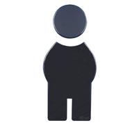 Señal para inodoro con texto en alemán "Man ", nailon, negro, altura: 150 mm, autoadhesiva, 1 unidad