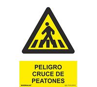 Señal Peligro Cruce de Peatones Con Tintas UV