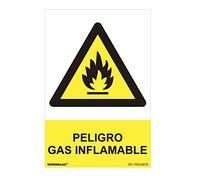 SEÑAL PELIGRO "PELIGRO GAS INFLAMABLE" (PVC 0.7MM) 30X40CM