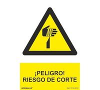 Señal ¡Peligro! Riesgo de Corte (tintas UV) SEKURECO