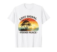 Señal perdida encontrada Paz Calma Playa Tropical Camiseta
