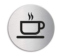 Señal Pictograma en Acero INOX Ø 100 mm Taza No.7544