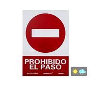 Señal Prohibido El Paso PVC Glasspack 0,7mm 21x30 cm - RD40017 | NORMALUZ