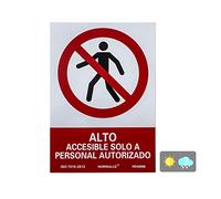 SEÑAL PVC PROHIBIDO PASO PERSONAL NO AUTORIZ 21X30