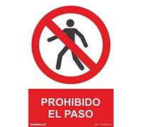 Señal que indica Prohibido El Paso (texto y pictograma) SEKURECO