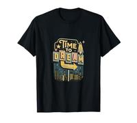 Señal Retro de Motel Time To Dream City Night Camiseta