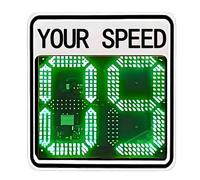 Señal solar de límite de velocidad de 24 x 24 pulgadas, detector de velocidad de radar de aluminio, tablero de límite de velocidad de advertencia de carretera, aplicable a carreteras, carreteras de