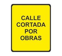 Señal Vial de Bolsa Calle Cortada Por Obras 700 x 700 mm