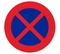 Señal Vial de Bolsa Parada Y Estacionamiento Prohibido 700 x 700 mm