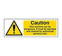 Señal VSafety 44037AX-S 'Caution This Machine Can Be Dangerous', 300 mm x 100 mm (paquete de 3)