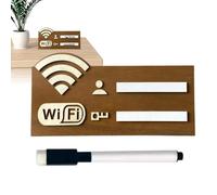 Señal WiFi, tablero Wi-Fi de madera, tablero Wi-Fi borrable, tablero de red inalámbrica reutilizable, decoración adhesiva Wi-Fi, letrero Wi-Fi para invitados, marcador de tarjeta Wi-Fi, tablero de