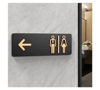 Señales de Aseo Letreros sencillos for baño for hombres y mujeres, WC, guía de baño público, índice de señal de Hotel a la izquierda y derecha, señal de aviso de acrílico for baño para Restaurante Bañ