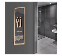 Señales de aseos para hombres y mujeres, Letrero de Baño Autoadhesivo Unisex 27x8cm