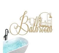 Señales De Baño Para Hogar - Letrero Artístico De Palabra En Metal Para Pared De Baño | Arte Decorativo De Pared Vintage Para Dormitorio Apartamento Entrada Estilo Rústico
