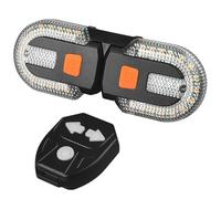 Señales de giro de bicicleta control remoto impermeable 5 modo luz trasera de bicicleta con luz derecha e izquierda 600mAh 30lm USB USB RECARGABLE AMARILLO Y ROJO LED DE Bike LED para bicicleta para