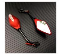 Señales De Giro Universales para Motocicleta, Espejos Retrovisores para Motocicleta, Indicador De Scooter Espejo De 10mm para Motocicleta Scooter Rojo Espejos retrovisores