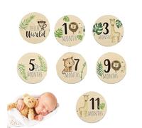 Señales de los meses del bebé | hitos mensuales madera para bebés